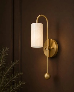 Natural Alabaster <b>Wall</b> <b>Sconce</b>, Antique Brass <b>Wall</b> <b>Light</b> - Product Image 2