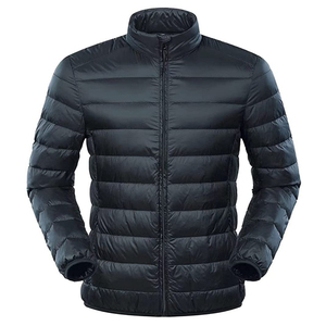 Chaqueta Acolchada con Capucha de Lona Negra Personalizada para Hombre, Cuello Alto, Impermeable, Cortavientos, Ropa de Invierno OEM - Product Image 5
