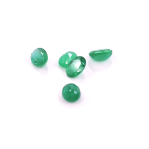 Émeraudes zambiennes naturelles, ovales calibrées 6x8mm, pierres précieuses facettées naturelles, prêtes à l'emploi pour la création de bijoux. - Product Image 1