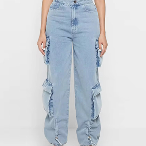 Pantalon cargo pour homme élégant et très demandé, respirant, séchage rapide, en coton, avec logo de marque - Product Image 3