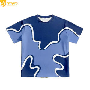 T-shirt personnalisé à impression par sublimation pour homme, style streetwear oversize, tee-shirt graphique décontracté à épaules tombantes en coton et polyester - Product Image 2