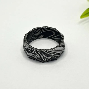 Hot Selling Handmade Damascus Steel <b>Ring</b> for Men Women Wedding Band Fashion Party <b>Ring</b> Custom Latest Design OEM Supplier - Product Image 5