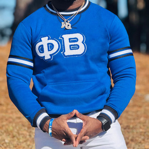 Collier ras du cou en chenille avec broderie blanche Phi Beta Sigma, vêtements de sororité grecque, unisexe, coton de qualité supérieure - Product Image 6