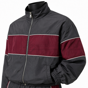 Ensemble coupe-vent d'hiver, couleur unie, couleurs personnalisées, design 2 en 1, respirant, fermeture éclair, fin, grande taille, vente en gros - Product Image 6