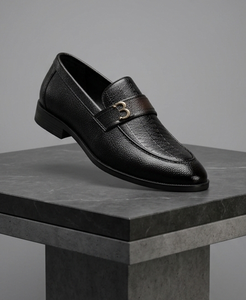 Asken Atelier Premium Synthetic Leather Loafers <b>for</b> <b>Men</b> Toe Slip-On Closure Solid Pattern Luxury Dress <b>Shoes</b> Featuring Anti-Slip - Product Image 1