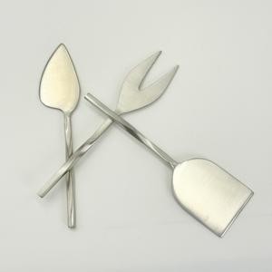 Juego de Herramientas para Queso de Acero Inoxidable con Acabado Mate y Mango Trenzado, Juego de 3 Piezas a Precio Razonable en India - Product Image 3