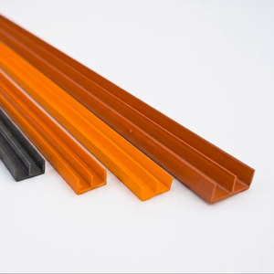 Rigid PVC E Channel Profile <b>Plastic</b> <b>Edge</b> Trim Extrusion for Panel Mounting Glass Holding Furniture Fitting Industrial Use - Product Image 1