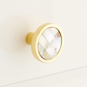 Modern Design MOP Inlay KNOBS MOP Drawer Knobs Cabinet Knobs Mother Of Pearl Knobs Resin Knobs At <b>low</b> wholesale Price - Product Image 5