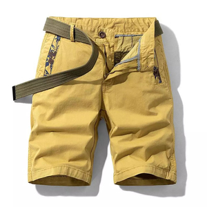 Shorts cargo en polyester uni pour homme, style hip-hop streetwear, avec poches, décontractés, service OEM disponible. - Product Image 2