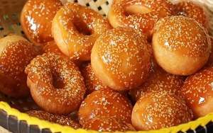 DONUT DE FRIJOLES MUNG CON SEMILLAS DE SÉSAME 100% NATURAL, SNACK VIETNAMITA HECHO EN VIETNAM - Product Image 5