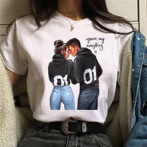 Camiseta de manga corta con cuello redondo para mujer, talla personalizada, 90% poliéster, 10% spandex, corte ajustado. - Product Image 4