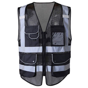 Fabricant de gilets de sécurité OEM, fournisseur en gros personnalisé, production en vrac sous marque privée, tissu en maille réfléchissante tricotée chaîne 130 GSM - Product Image 3