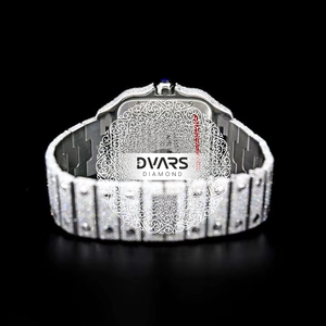 Reloj de Pulsera de Lujo Visionario con Cuarzo Cuadrado y Aleación, Cristal Recubierto de Diamantes Moissanite Color D VVS1, Reloj de Colección Premium - Product Image 4