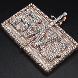 RB Gems Collier Pendentif de Luxe en Argent 925 Plaqué, Certifié IGI, avec Diamant de Laboratoire Taille Brillant et Moissanite VVS, pour - Product Image 3