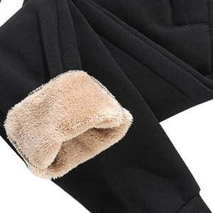 Pantalon de jogging en molleton pour homme, taille élastique avec cordon de serrage, poches latérales, décontracté, hiver, tricoté, épais, respirant - Product Image 5