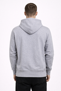 Sudadera con Capucha para Hombre, Color Gris Claro, Cierre Completo, Felpa de Algodón Clásica, Corte Regular, Cómoda para Uso Diario en Invierno - Product Image 3