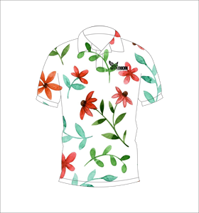 เสื้อโปโลชายลายดอกไม้เขตร้อน พิมพ์ลายทั้งตัว แขนสั้น สไตล์ลำลอง สำหรับเล่นกอล์ฟ - Product Image 2