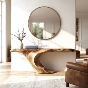 โต๊ะคอนโซลไม้แข็งธรรมชาติสไตล์คลาสสิกสินค้าส่งตรงจากโรงงาน - Product Image 4