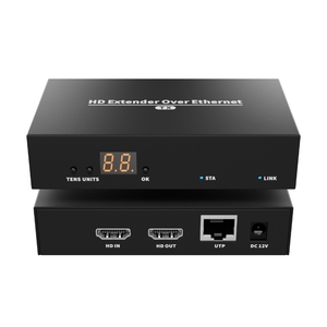 HOOMC Nouveauté DT266 Extenseur <span class=keywords><strong>HDMI</strong></span> sur Ethernet avec audio stéréo et extension <span class=keywords><strong>USB</strong></span> 150m Extenseur <span class=keywords><strong>HDMI</strong></span> sur IP - Product Image 1