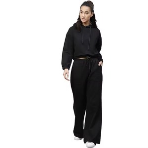 Conjunto Deportivo de Invierno Personalizado para Mujer, Talla Grande, 2 Piezas, Sudadera con Capucha Transpirable y Pantalones, 100% Algodón, para Fitness - Product Image 2