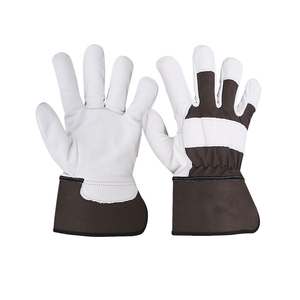 Gants de travail robustes en cuir de vachette 12 oz, antidérapants, avec manchette renforcée, durables, usage général, sans latex, sans silicone - Product Image 3