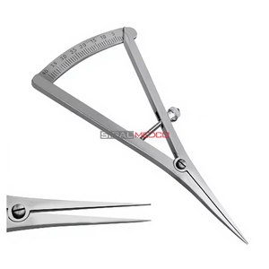 Calibrador Recto de 6 Pulgadas de Largo para Mapeo Óseo, Herramienta de Medición de 0-40 mm con Escala de Precisión, Instrumento Quirúrgico Oftalmológico - Product Image 3