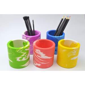 Organisateur de maquillage élégant en résine, boîte de rangement de bureau - Product Image 1