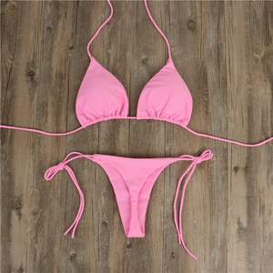 Conjunto de Bikini de Dos Piezas con Top Bandeau de Corte Alto para Mujer, Cómodo, Duradero, con Etiqueta Personalizada, Recién Llegado, al Mejor Precio, con Logotipo Frontal - Product Image 1