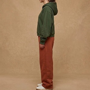 Women's Plus Size Hooded Zip-Up <b>Sweatshirt</b> Jogger Set Loose Fit Full <b>Sleeve</b> Solid Color Casual Tracksuit With Side Pockets - Product Image 3