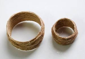 Anneau de serviette en jute, 1 échantillon, anneaux de serviette rustiques, anneaux de serviette en ficelle, anneau de serviette fait main - Product Image 2