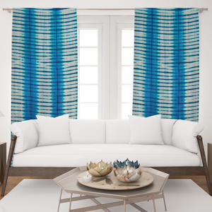 Rideau en coton imprimé tie-dye design moderne bohème pour chambre à coucher, vente en gros Inde - Product Image 1