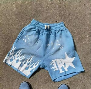 Shorts personnalisés délavés à l'acide pour hommes, en tissu épais, style vintage, imprimé graphique, décontractés, avec cordon de serrage, streetwear, vente en gros - Product Image 2