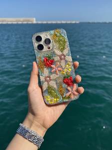 เคสโทรศัพท์มือถือลายผลไม้เขตร้อนทำมือ ประดับด้วยลูกปัดรูปแก้วมังกร กีวี แตงโม  วัสดุ TPU ใส ป้องกันด้านหลัง - Product Image 4