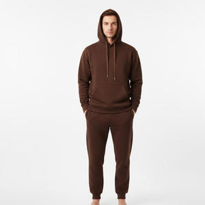 Conjunto Deportivo Informal para Hombre, con Capucha, Color Sólido, Manga Larga, con Bolsillos Laterales, Peso Medio, 100% Algodón, para Otoño - Product Image 1