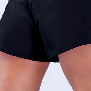 OEM Custom Manufacturer Logo Black Women Training <b>Shorts</b> High-Rise Waistband Sustainable Breathable Women Yoga & Gymwear <b>Short</b> - Product Image 5