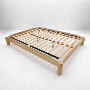 Lit plateforme en bois de frêne massif, charpente japonaise, mobilier de chambre moderne et minimaliste, lits en bois, fabricants vietnamiens, vente en gros B2B - Product Image 1