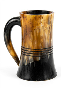 Mug en corne de buffle naturelle sculpté à la main avec motif de bateau viking, tasse à boire rustique antique, objet de collection médiéval - Product Image 6