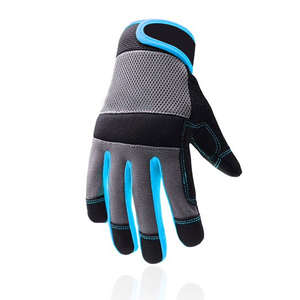 Gants de mécanicien en maille respirante multi-usages compatibles avec les écrans tactiles, en cuir de qualité supérieure, antidérapants et de sécurité pour le travail mécanique - Product Image 3
