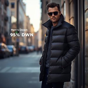 Abrigo Acolchado con Capucha para Hombre, 95% Plumón, Ropa de Invierno con Personalización OEM ODM - Product Image 2