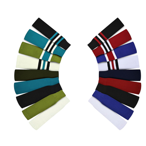 Chaussettes de hockey sur tube personnalisées, bandes rouges, respirantes, séchage rapide, avec design et taille sur mesure - Product Image 6