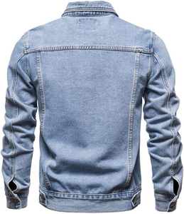 Men's Slim Fit Denim Jacket Casual Fashion Jeans Coat for Men, Veste Homme in Purple and Orange, Trendy Jackets & Coats - Product Image 2