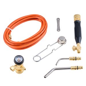 Air Acetylene Torch <b>Kit</b> with Manual Ignition 9mm Gas <b>Welding</b> Tool 149FT FT Hose 2 <b>Welding</b> Tips CGA200 Regulator Torch Handle Gas - Product Image 6
