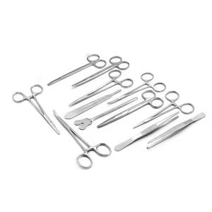 Juego de 13 Instrumentos Básicos para Cirugía Menor con Caja de Acero Inoxidable, Tijeras, Pinzas y Portaagujas, Kit de Cirugía - Product Image 2