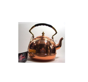 Hervidor de cobre de forma resistente con cuerpo artístico y metal brillante ideal para fotos de productos y amantes de las Antigüedades - Product Image 1