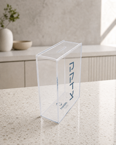 Caja de donaciones de acrílico con diseño transparente, ideal para la judería moderna y aportaciones benéficas - Product Image 3