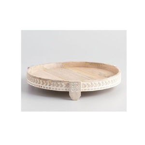 Bandeja de Servir de Madera Natural con Asas, Bandeja Rústica para Desayuno, Café, Té y Comida, para Cocina, Comedor, Hogar y Restaurante - Product Image 4
