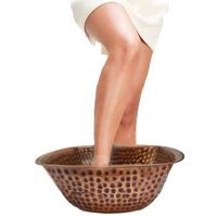 Bol de pédicure en cuivre ornemental, fait main, pour soins des pieds, équipement de beauté de spa haut de gamme, finition élégante