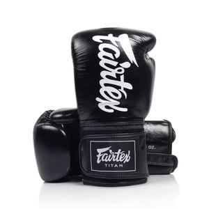 ถุงมือชกมวย Fairtex ปรับแต่งได้ หนังสีดำ กันลื่น สำหรับทุกเพศ ปิดด้วยแถบตีนตุ๊กแก แบบเต็มนิ้ว อุปกรณ์ฝึกซ้อมสำหรับผู้ใหญ่ - Product Image 4