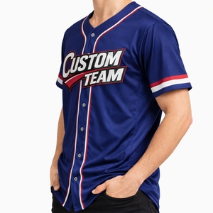 Maillot de baseball pour hommes à manches courtes avec boutons, personnalisable pour équipe sportive, en tissu polyester respirant et léger à séchage rapide - Product Image 3