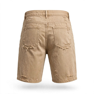 Men's Custom Color <b>Plus</b> <b>Size</b> Canvas Bermuda <b>Shorts</b> Ripped Mid <b>Waist</b> Casual Style - Product Image 2